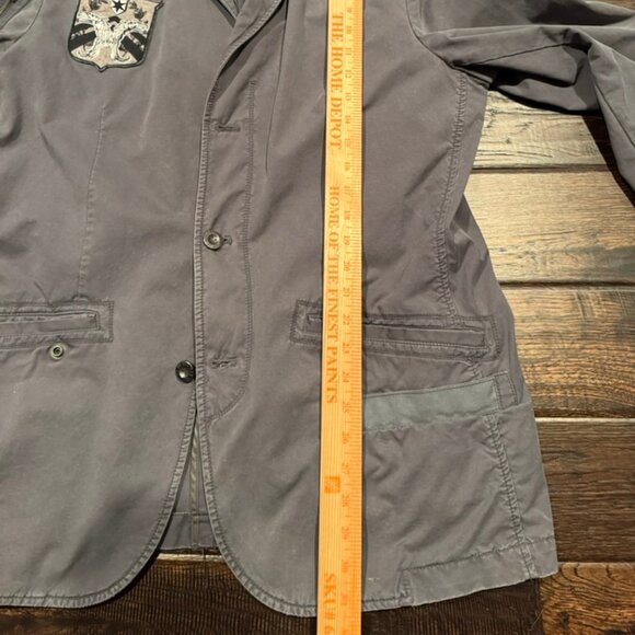 INC International Concepts Utility Jacket XL Gray Military Style, Patch Detail - Picture 9 of 10